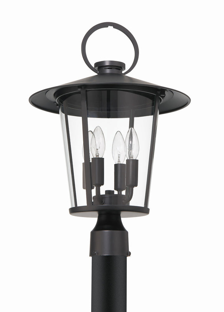 Crystorama Crystorama Andover 4 Light Matte Black Outdoor Post