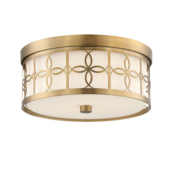 Crystorama Crystorama Anniversary 2 Light Polished Nickel Flush Mount