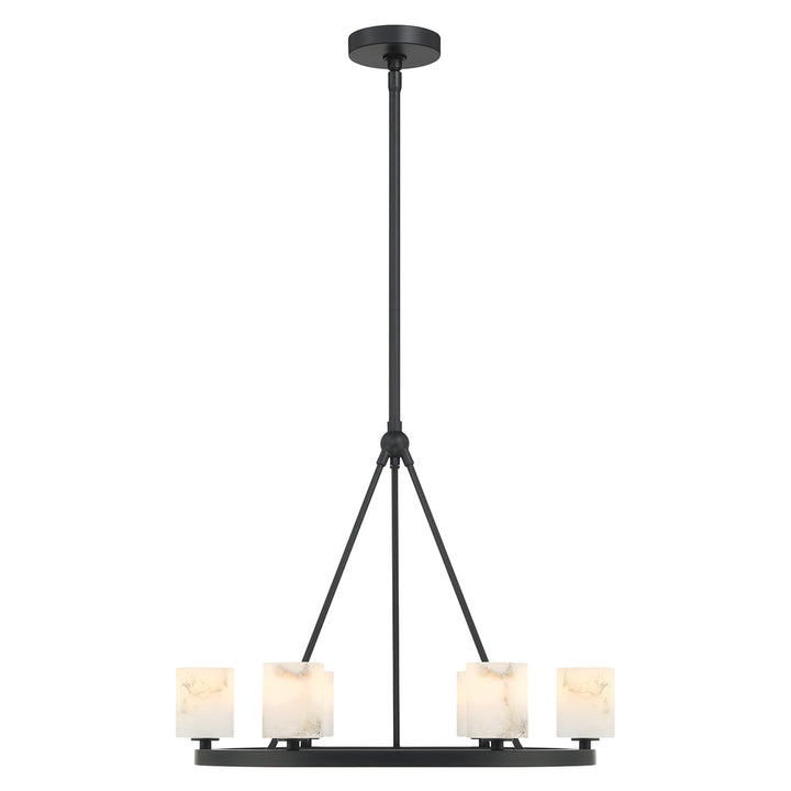 Aragon 6 Light Matte Black Chandelier Crystorama