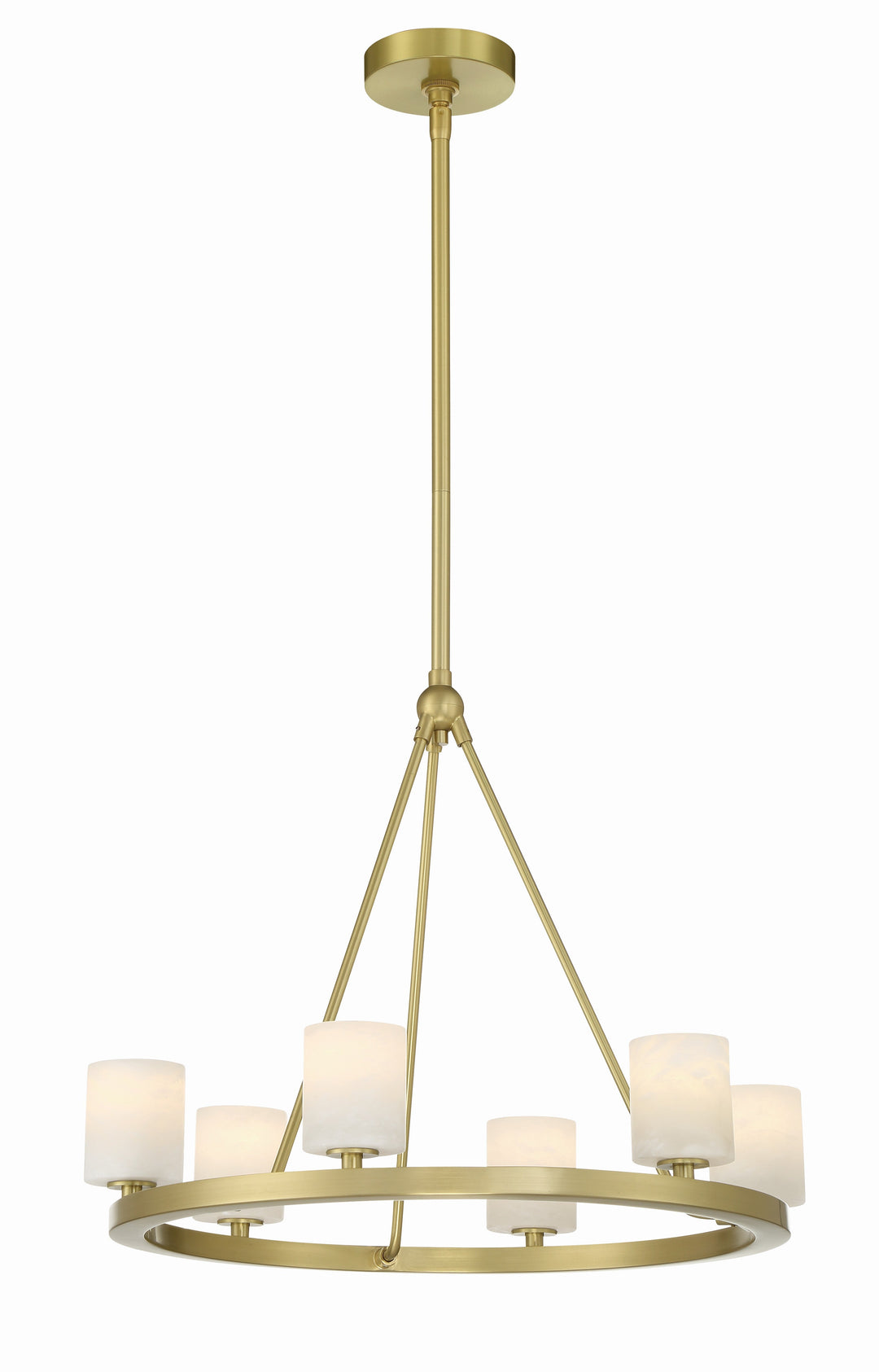 Aragon 6 Light Soft Brass Chandelier Crystorama