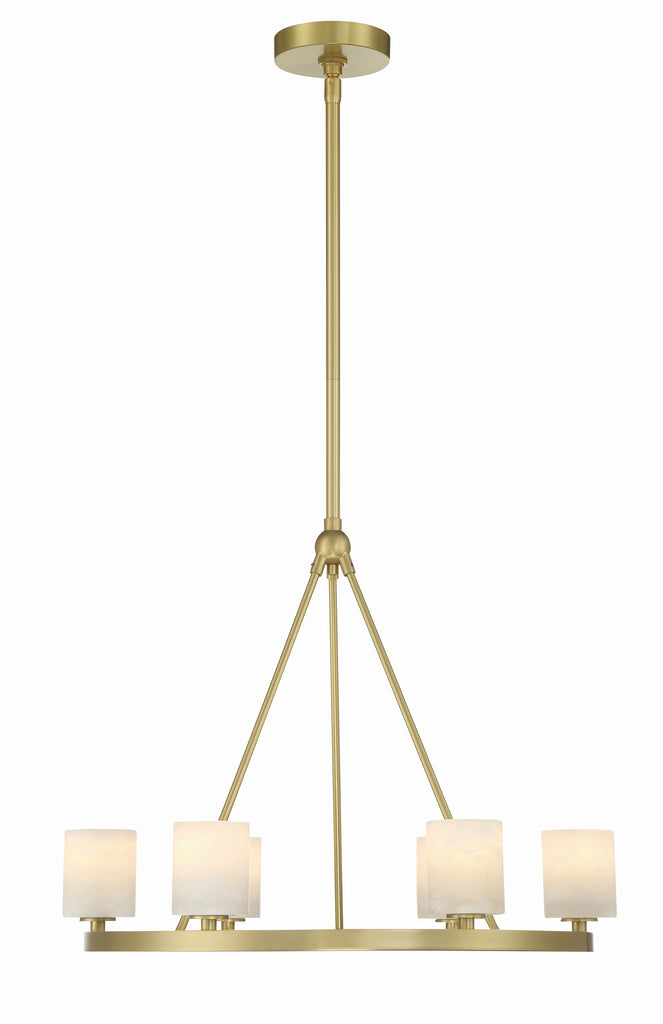 Aragon 6 Light Soft Brass Chandelier Crystorama