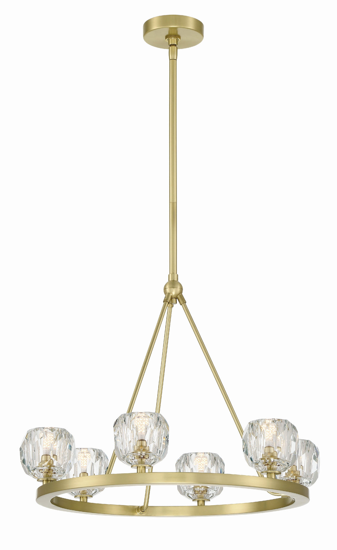 Aragon 6 Light Soft Brass Chandelier Crystorama