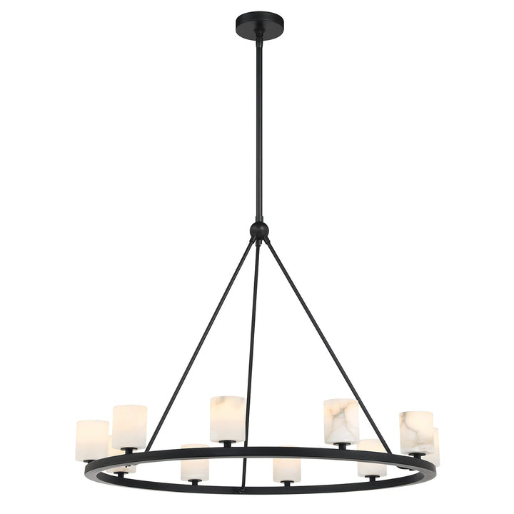 Aragon 10 Light Matte Black Chandelier Crystorama