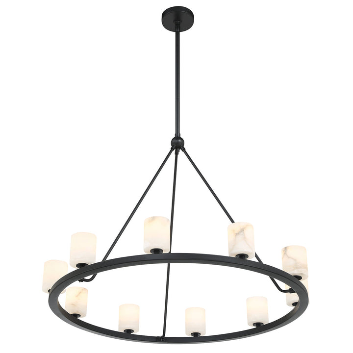 Aragon 10 Light Matte Black Chandelier Crystorama