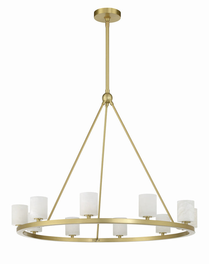 Aragon 10 Light Soft Brass Chandelier Crystorama