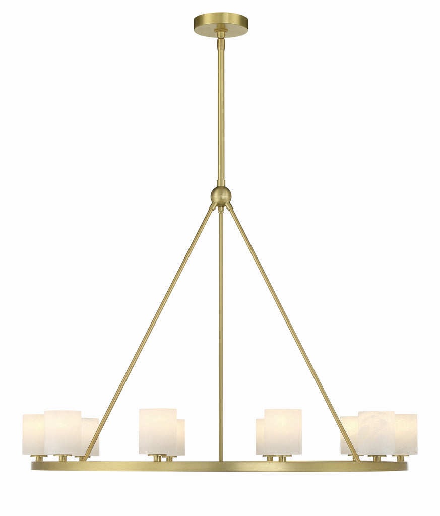 Aragon 10 Light Soft Brass Chandelier Crystorama