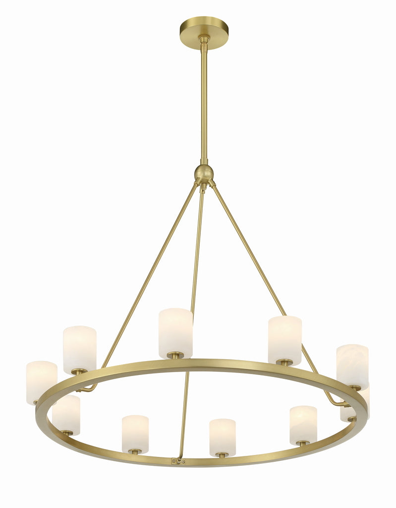 Aragon 10 Light Soft Brass Chandelier Crystorama