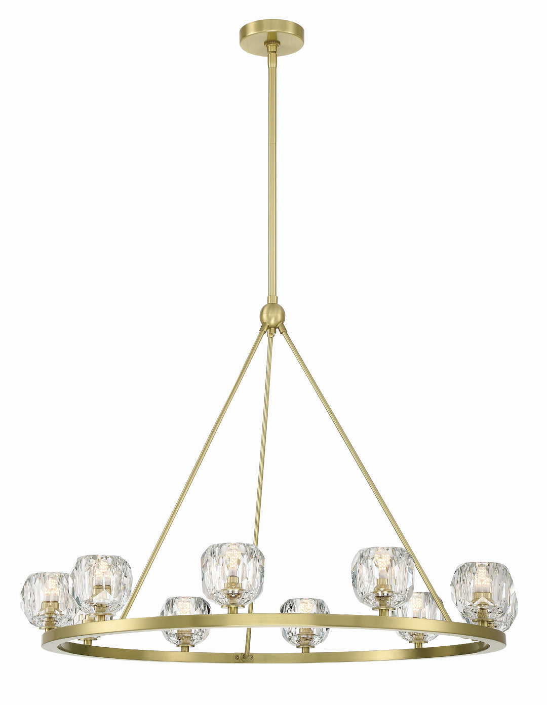 Aragon 10 Light Soft Brass Chandelier Crystorama