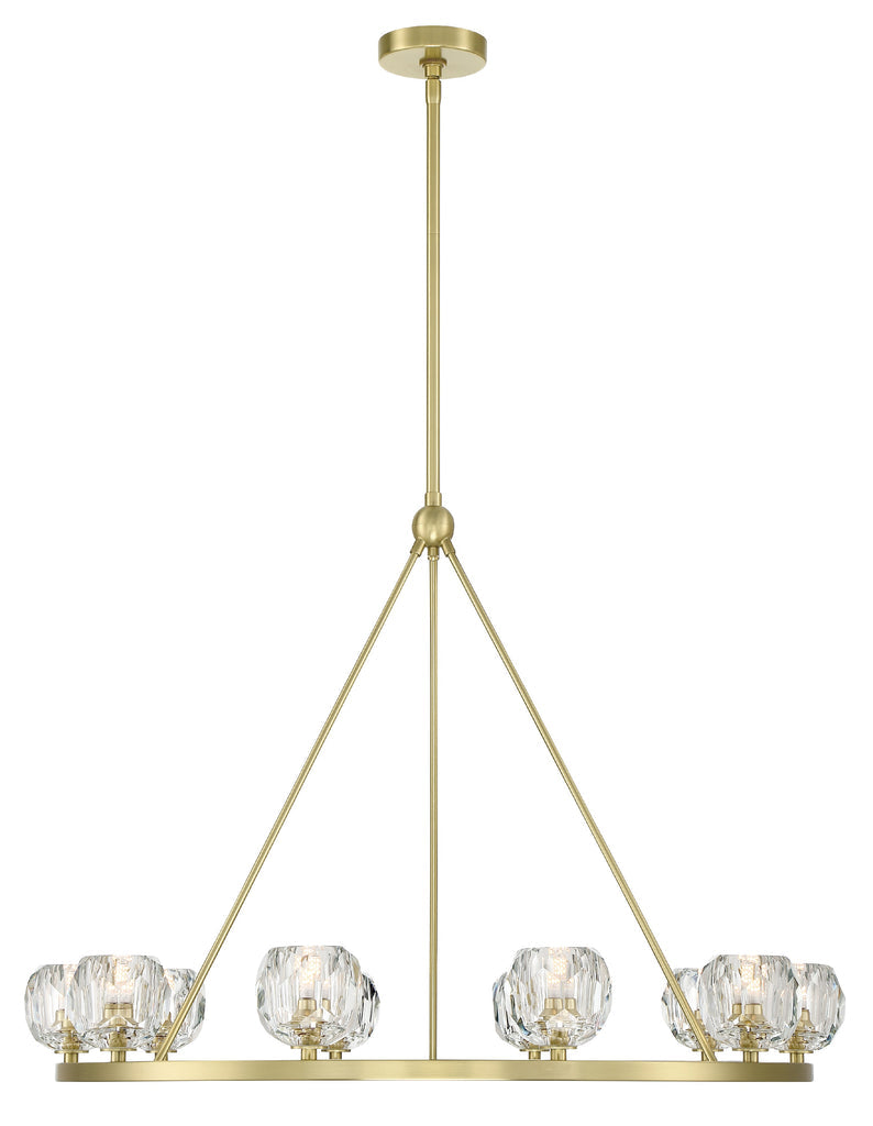 Aragon 10 Light Soft Brass Chandelier Crystorama