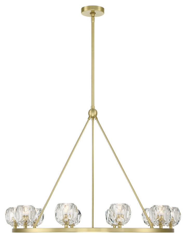 Aragon 10 Light Soft Brass Chandelier Crystorama