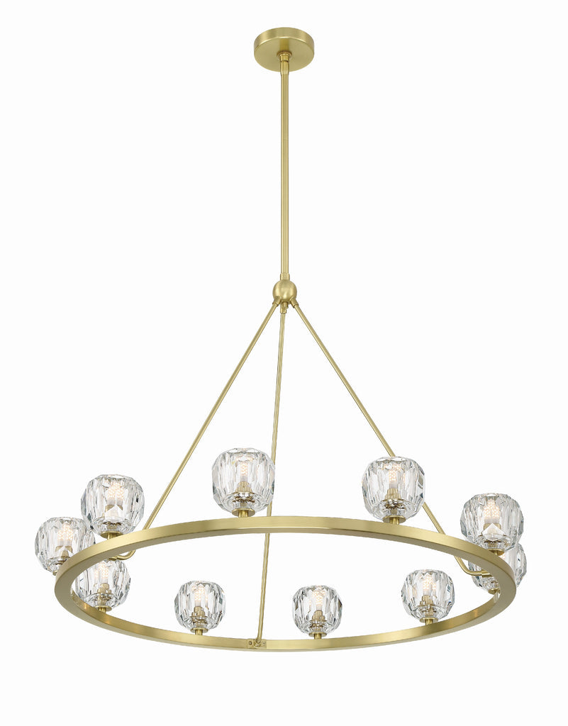 Aragon 10 Light Soft Brass Chandelier Crystorama