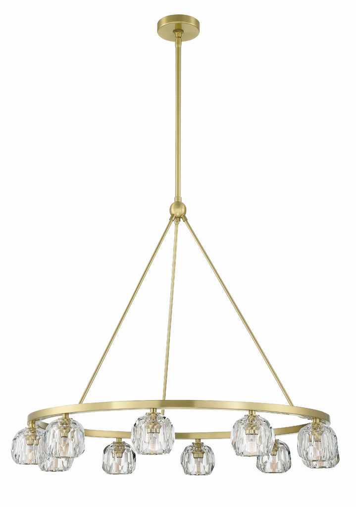 Aragon 10 Light Soft Brass Chandelier Crystorama