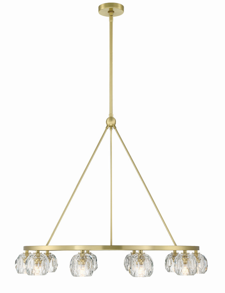 Aragon 10 Light Soft Brass Chandelier Crystorama