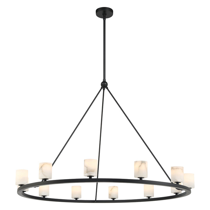 Aragon 12 Light Matte Black Chandelier Crystorama