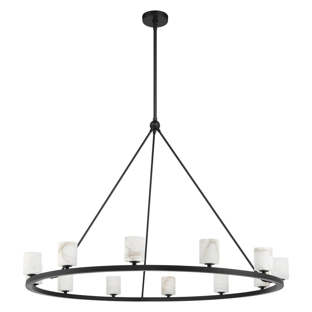 Aragon 12 Light Matte Black Chandelier Crystorama