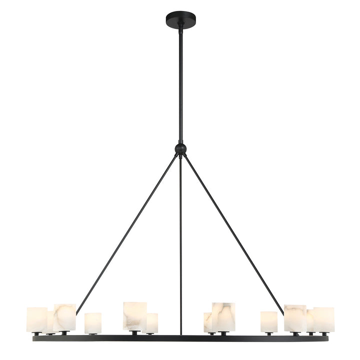 Aragon 12 Light Matte Black Chandelier Crystorama