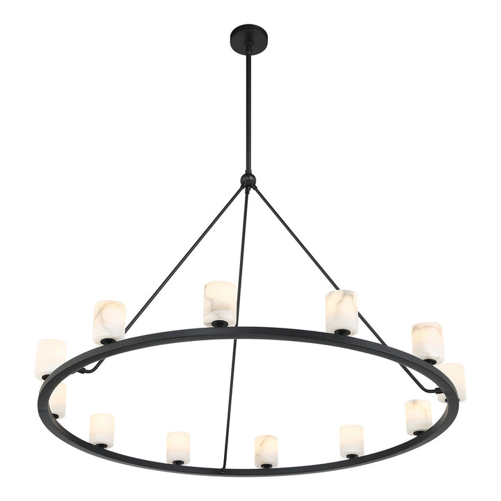 Aragon 12 Light Matte Black Chandelier Crystorama