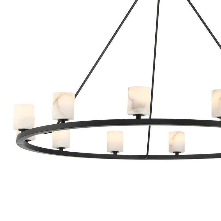 Aragon 12 Light Matte Black Chandelier Crystorama