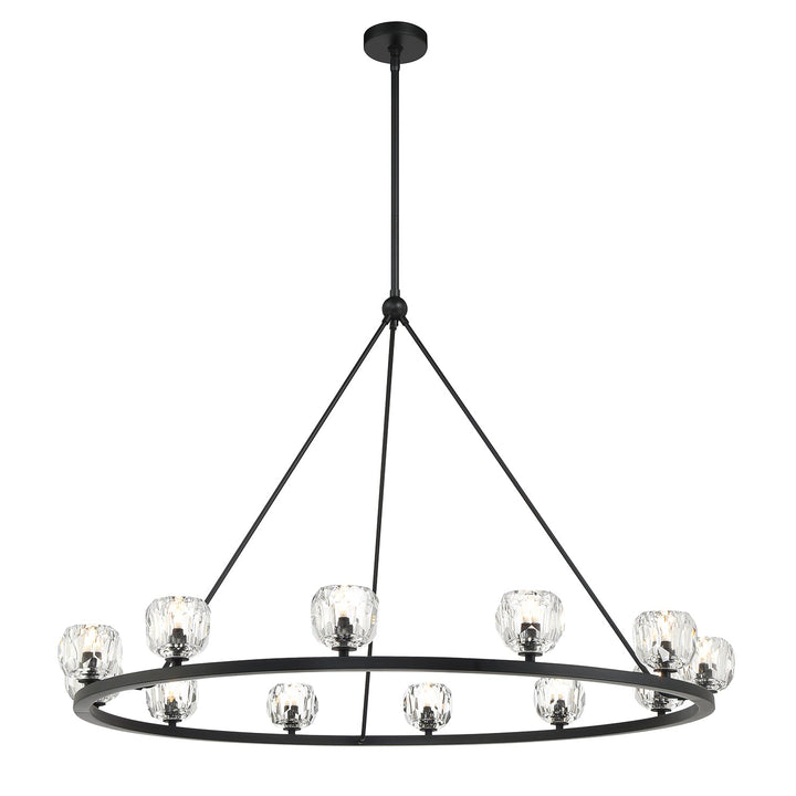 Aragon 12 Light Matte Black Chandelier Crystorama