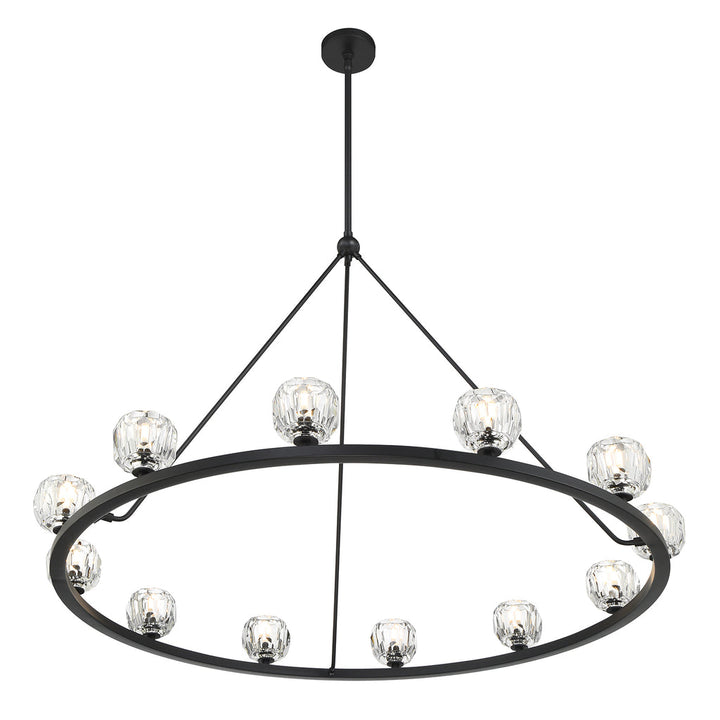 Aragon 12 Light Matte Black Chandelier Crystorama