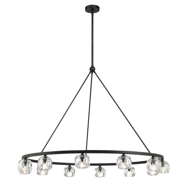 Aragon 12 Light Matte Black Chandelier Crystorama