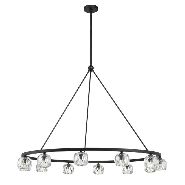 Aragon 12 Light Matte Black Chandelier Crystorama