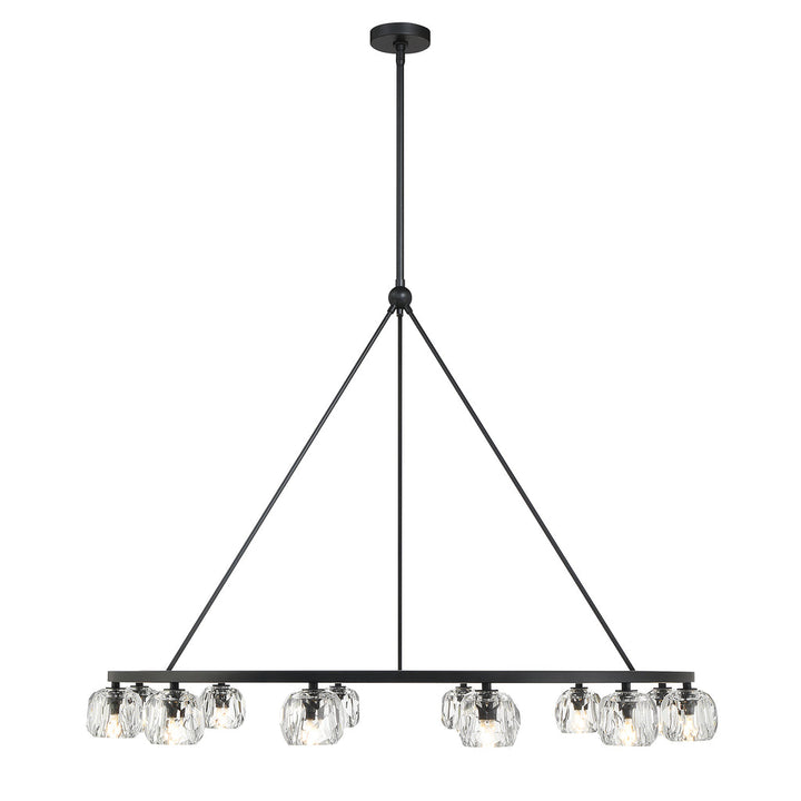 Aragon 12 Light Matte Black Chandelier Crystorama