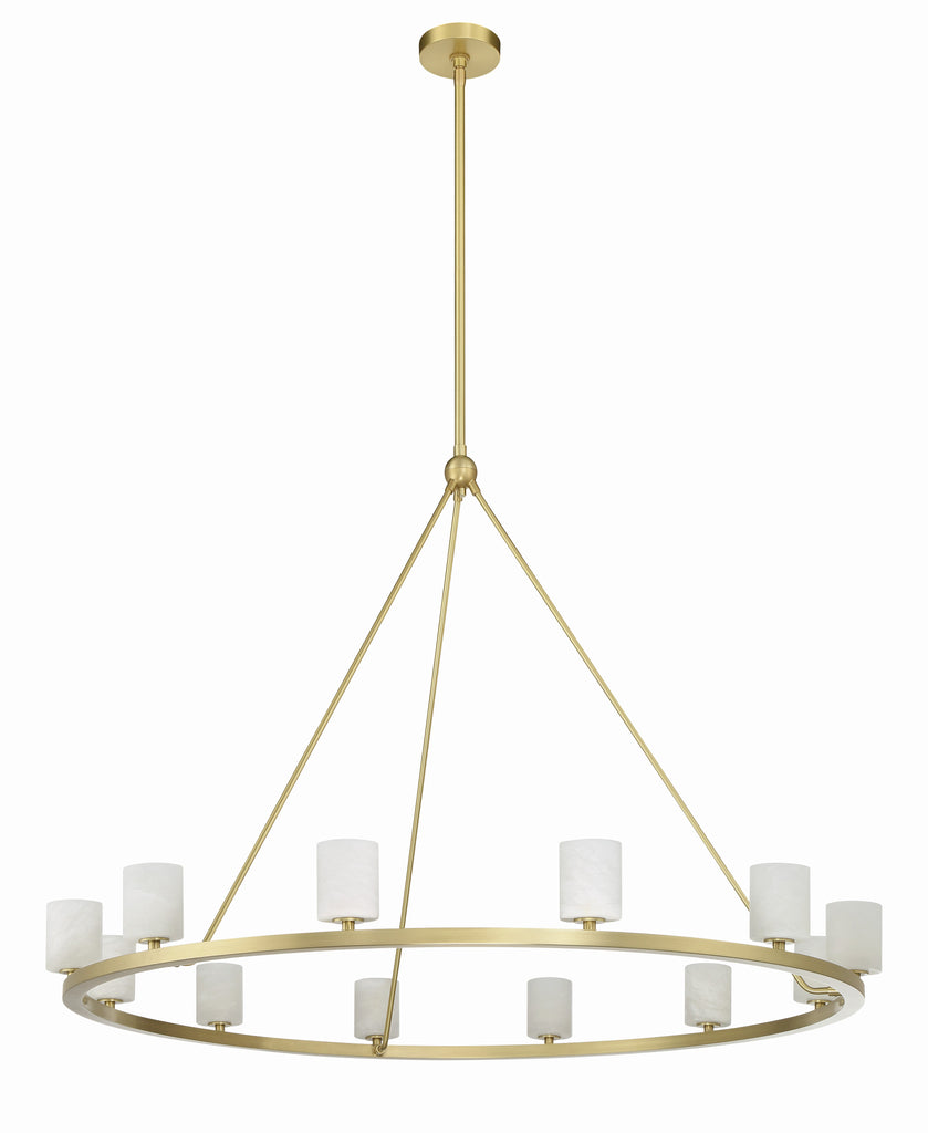 Aragon 12 Light Soft Brass Chandelier Crystorama