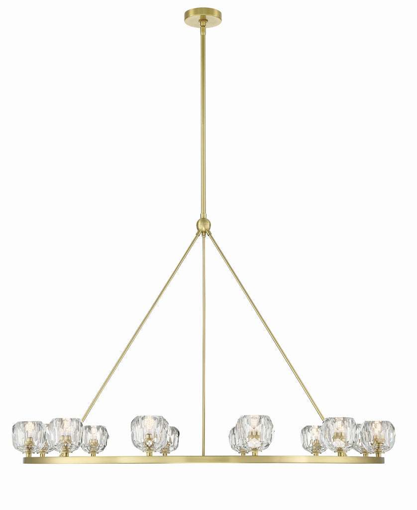 Aragon 12 Light Soft Brass Chandelier Crystorama