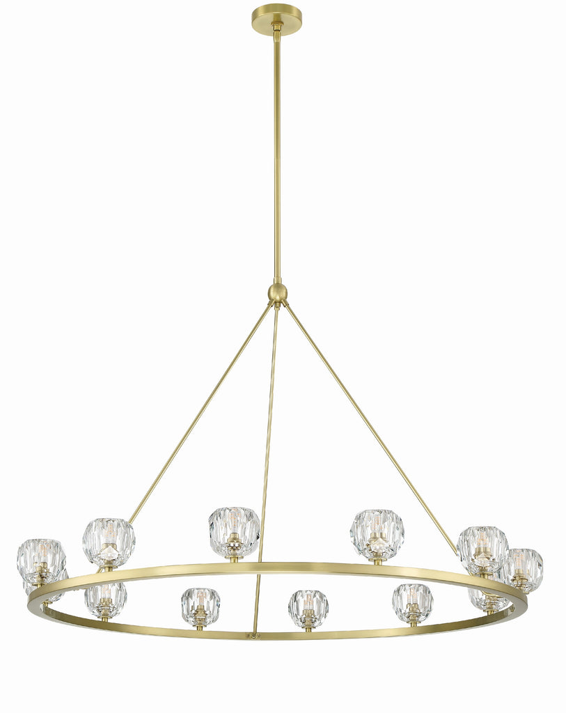 Aragon 12 Light Soft Brass Chandelier Crystorama