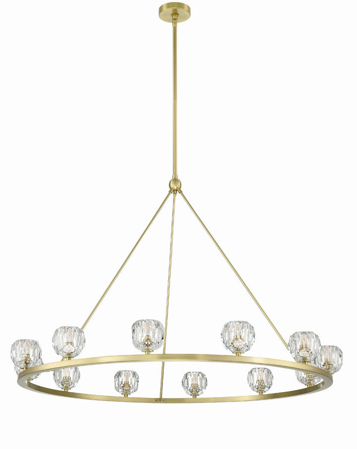 Aragon 12 Light Soft Brass Chandelier Crystorama