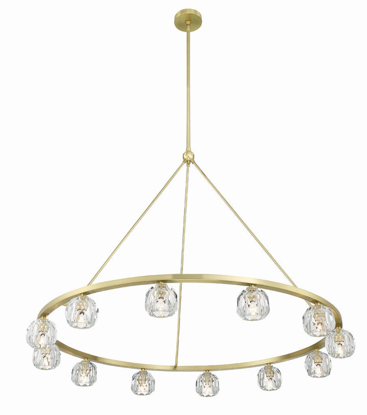 Aragon 12 Light Soft Brass Chandelier Crystorama