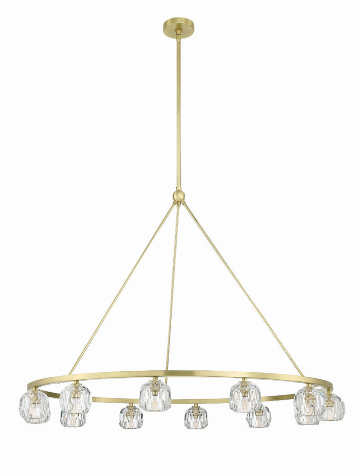 Aragon 12 Light Soft Brass Chandelier Crystorama