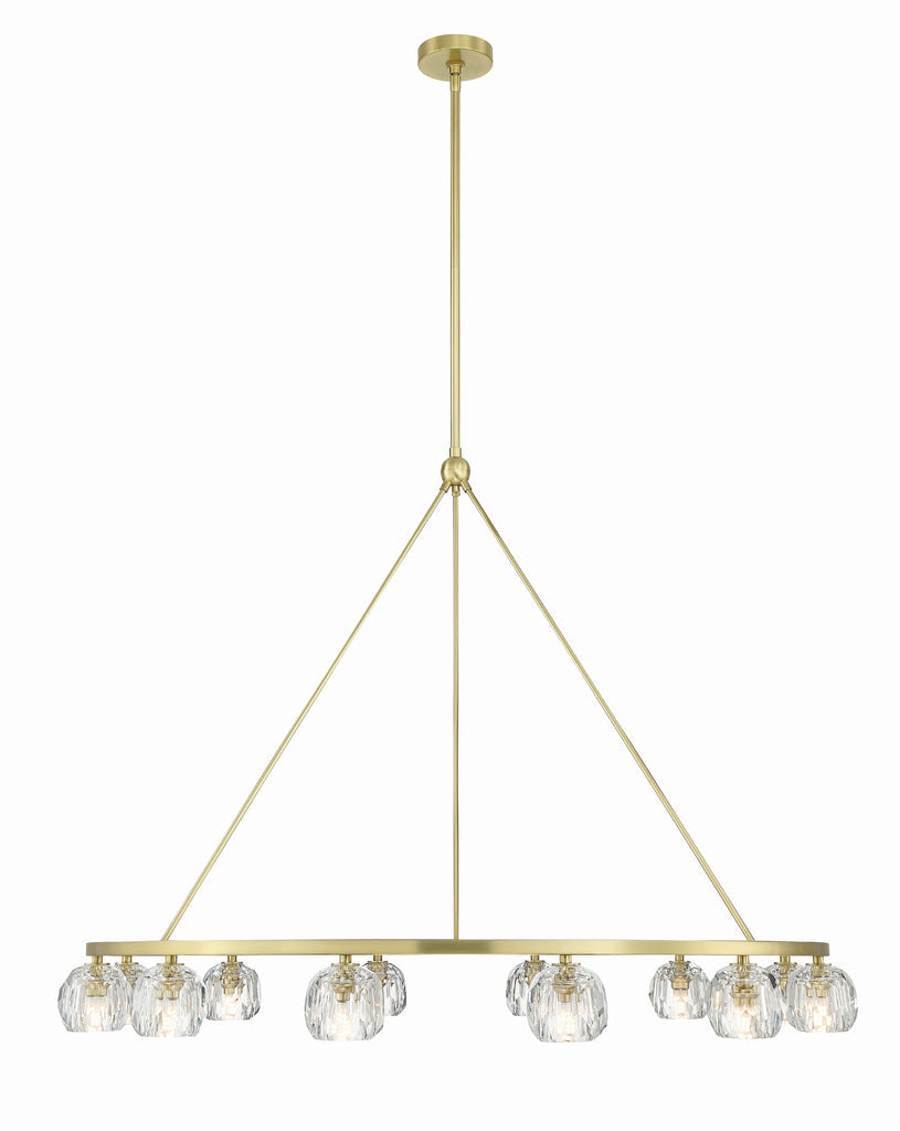 Aragon 12 Light Soft Brass Chandelier Crystorama