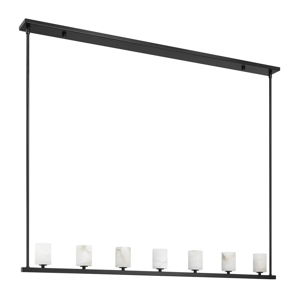 Aragon 7 Light Matte Black Chandelier Crystorama