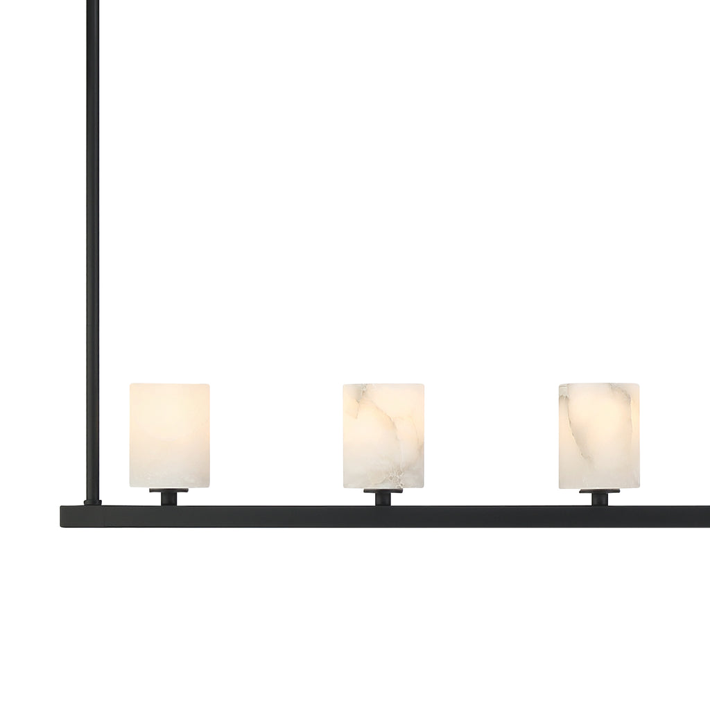 Aragon 7 Light Matte Black Chandelier Crystorama