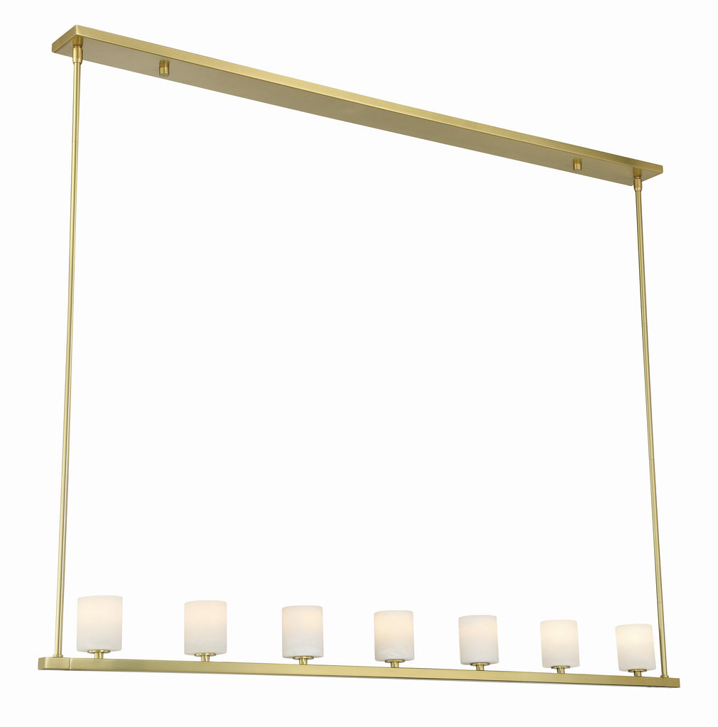 Aragon 7 Light Soft Brass Chandelier Crystorama