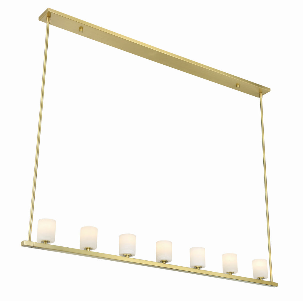 Aragon 7 Light Soft Brass Chandelier Crystorama