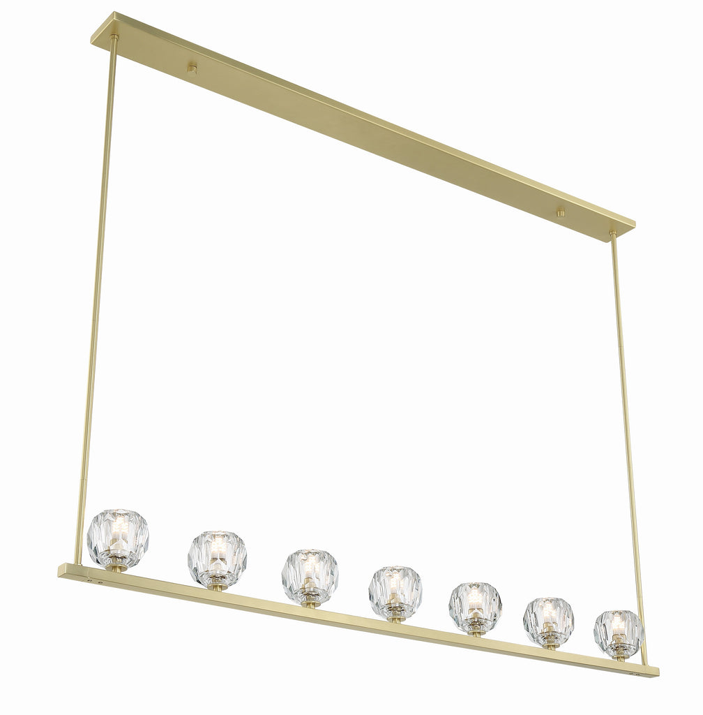 Aragon 7 Light Soft Brass Chandelier Crystorama