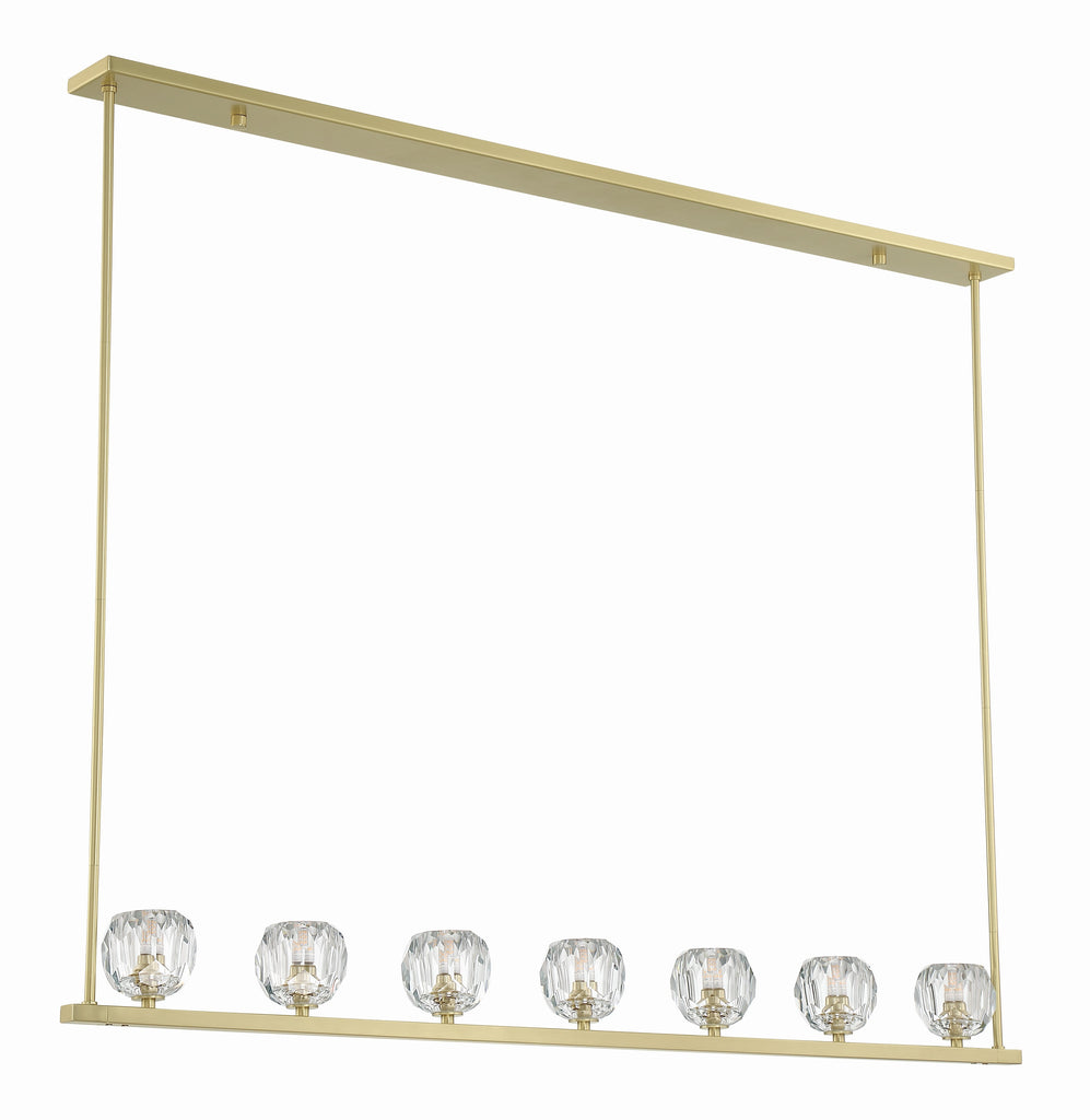 Aragon 7 Light Soft Brass Chandelier Crystorama