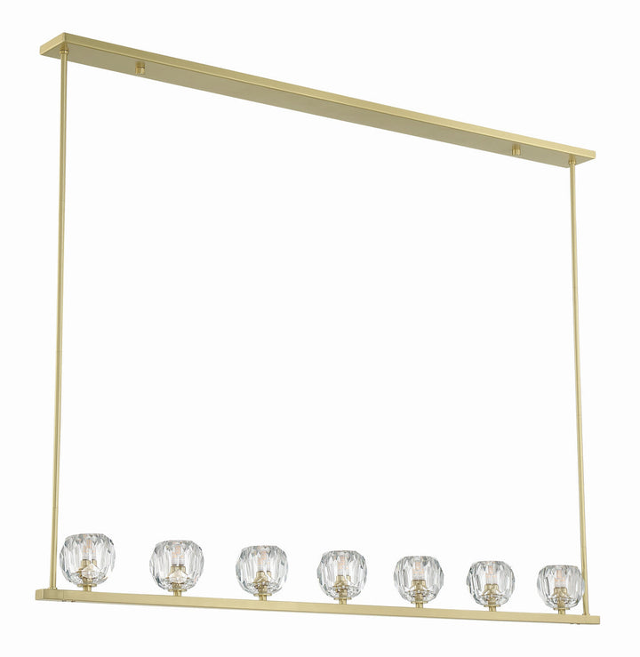 Aragon 7 Light Soft Brass Chandelier Crystorama