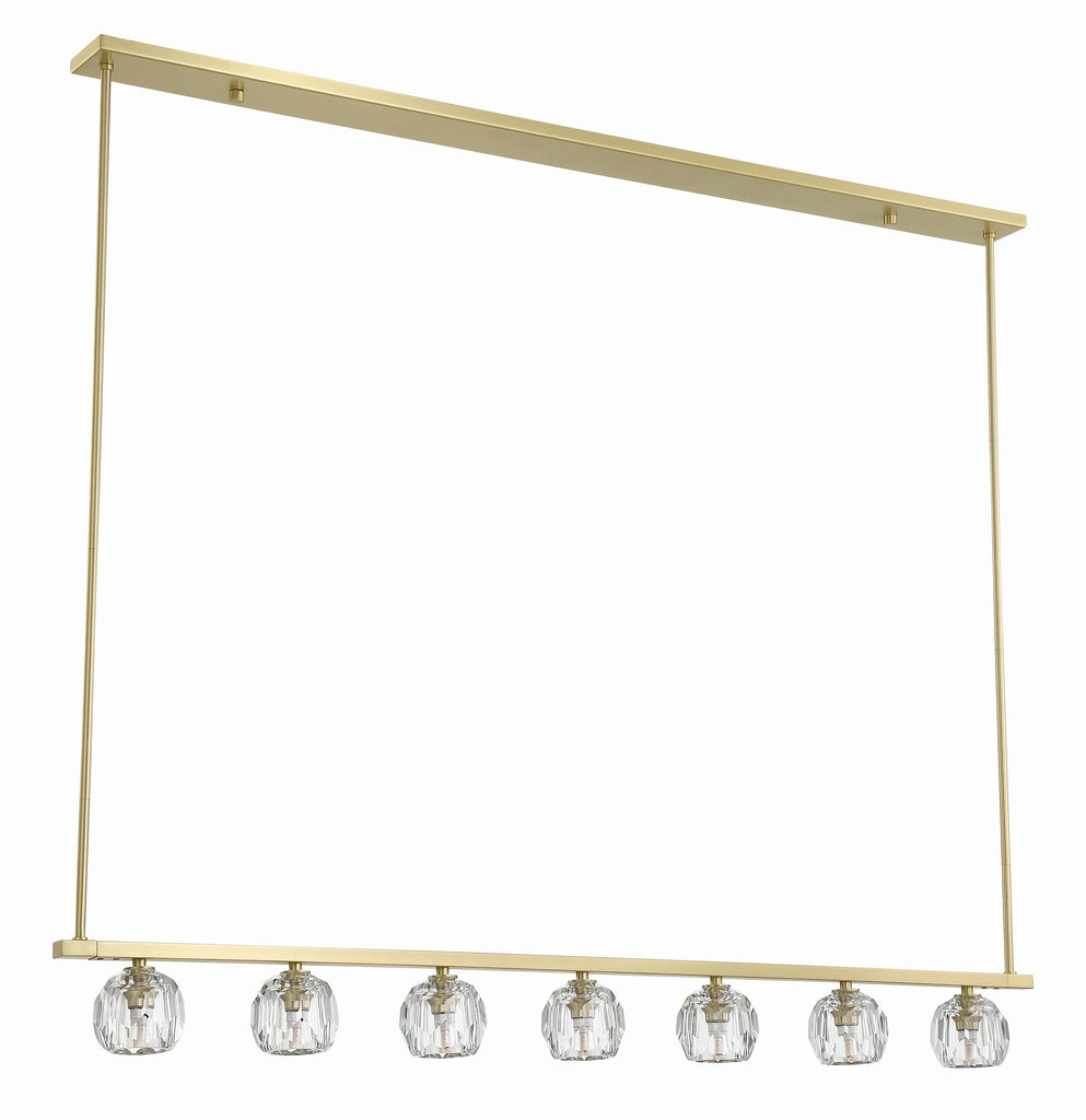 Aragon 7 Light Soft Brass Chandelier Crystorama