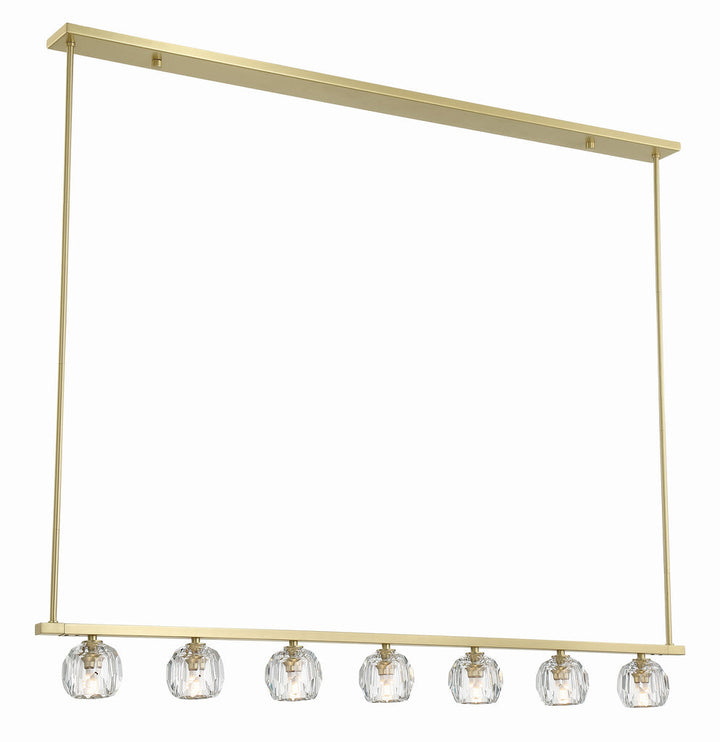 Aragon 7 Light Soft Brass Chandelier Crystorama