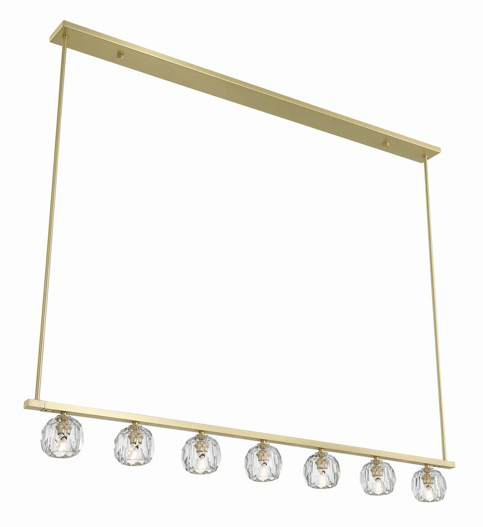 Aragon 7 Light Soft Brass Chandelier Crystorama