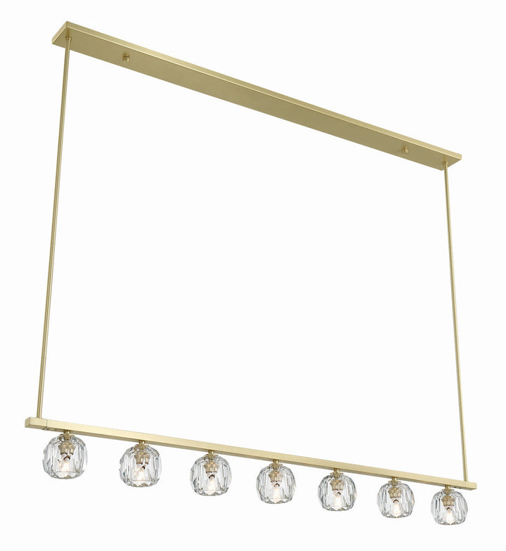 Aragon 7 Light Soft Brass Chandelier Crystorama