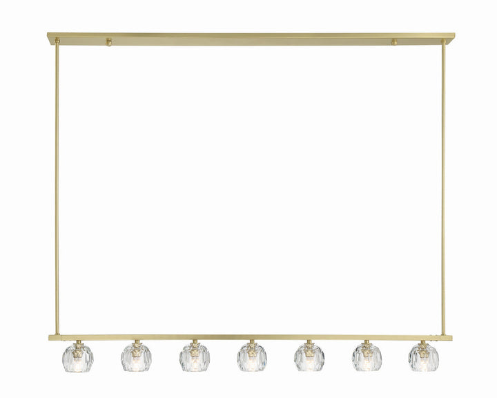 Aragon 7 Light Soft Brass Chandelier Crystorama