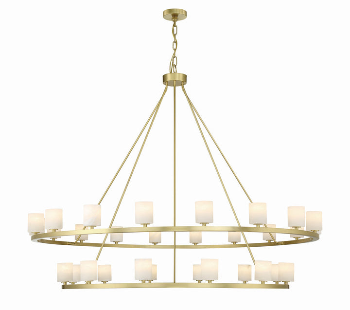 Aragon 30 Light Soft Brass Chandelier Crystorama