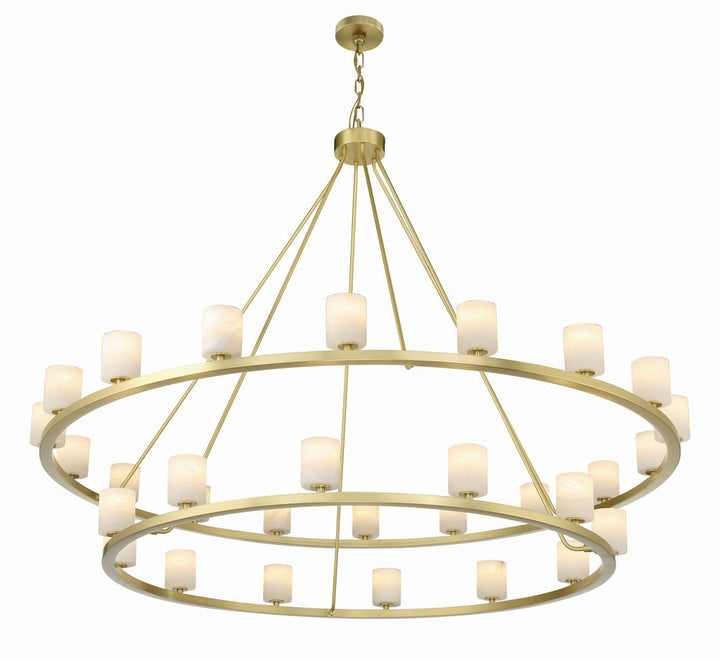 Aragon 30 Light Soft Brass Chandelier Crystorama