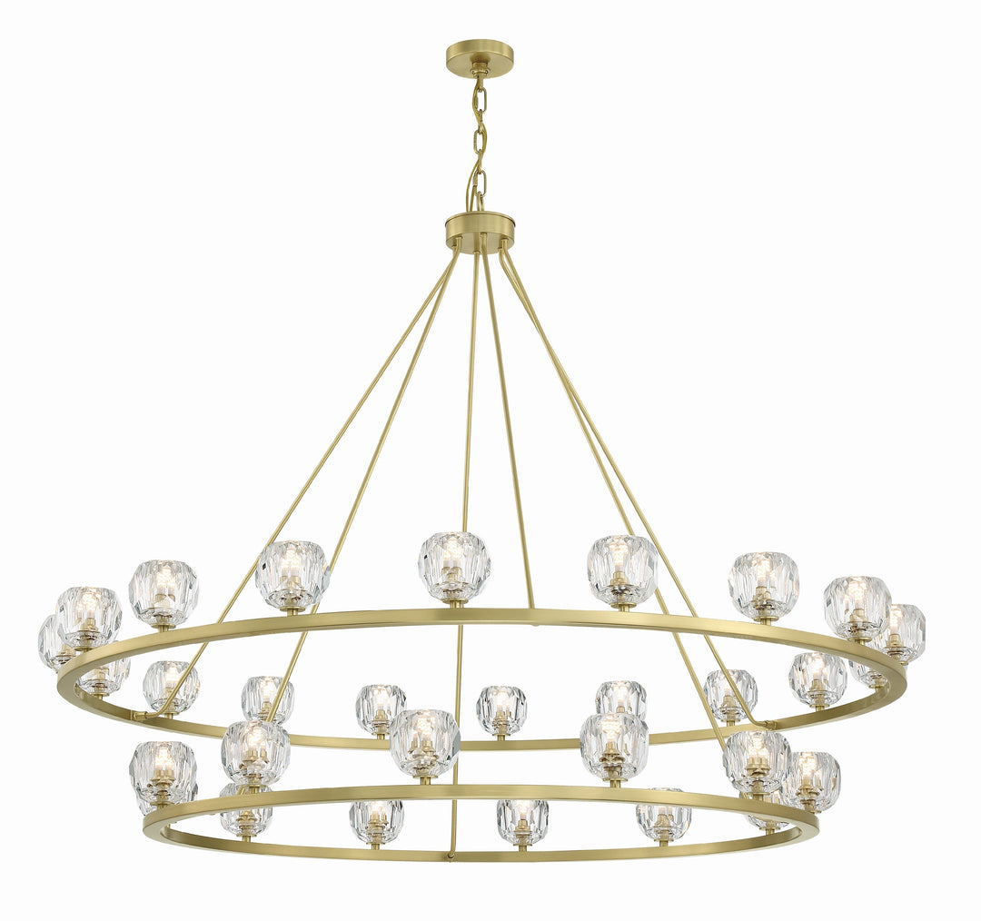 Aragon 30 Light Soft Brass Chandelier Crystorama