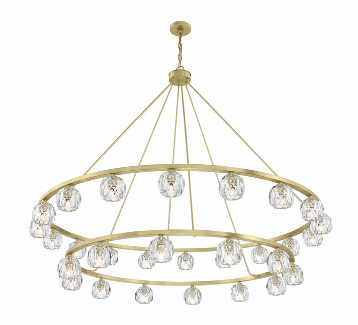 Aragon 30 Light Soft Brass Chandelier Crystorama